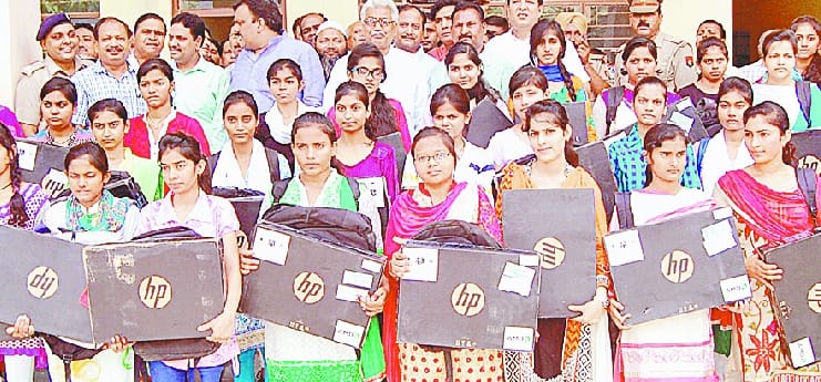 Distributed laptops to talented