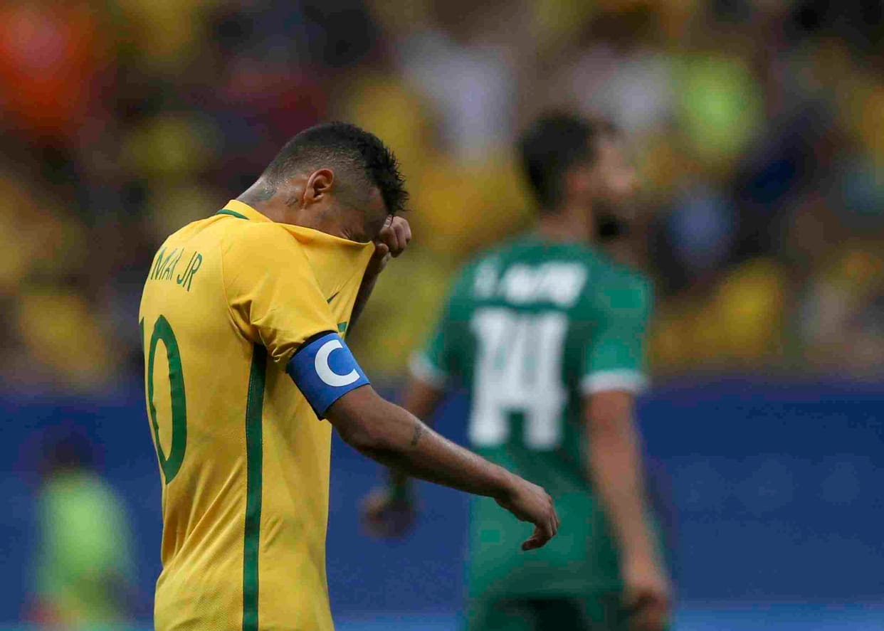neymar s football team facing to early exit at olympic
