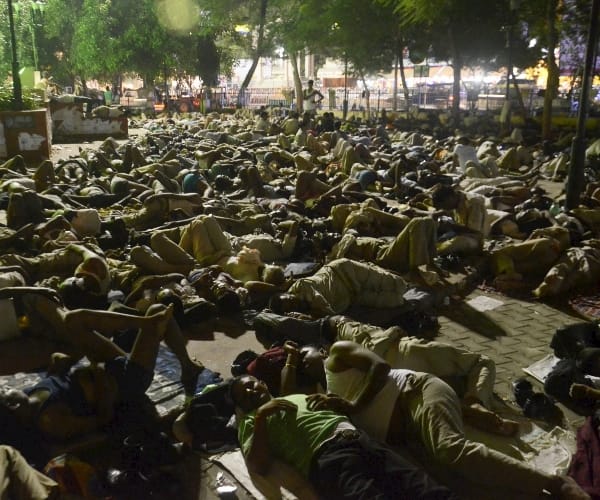  Protest of home guard in Lucknow.