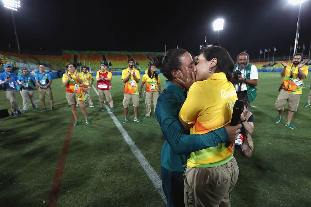 Lesbian Volunteer Kissed Brazil Player and Proposed For Marriage