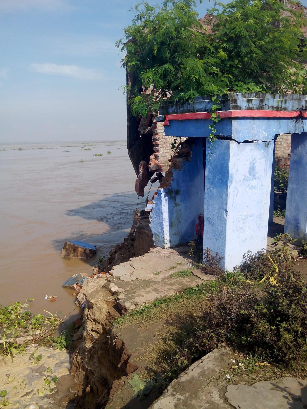 Half of the Temple in river