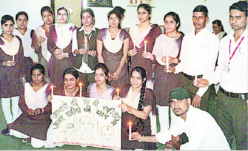 Students candle march