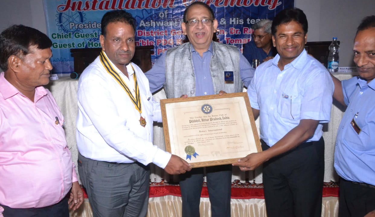 "Every man to bring a smile on the face wither Rotarians'
