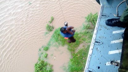 Flood in rajasthan due to heavy rain