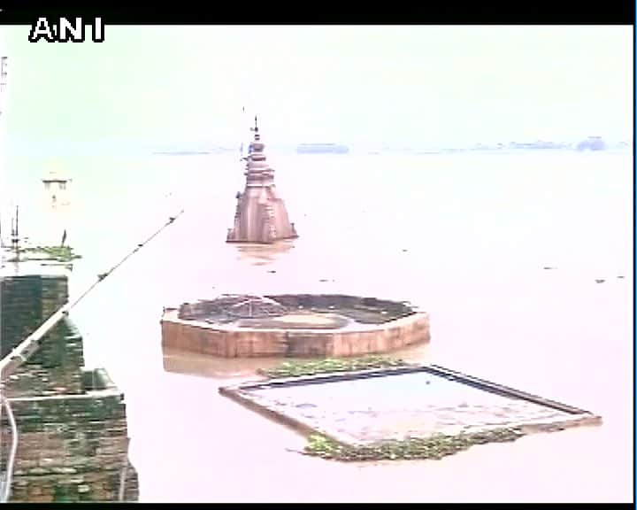 river flows close to danger mark in varanai