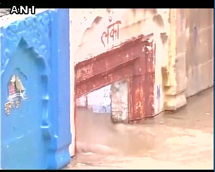 river flows close to danger mark in varanai