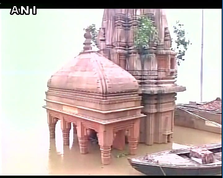 river flows close to danger mark in varanai