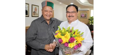 virbhadra singh met jp nadda demanded forest clearence for aiims 450 beegha land