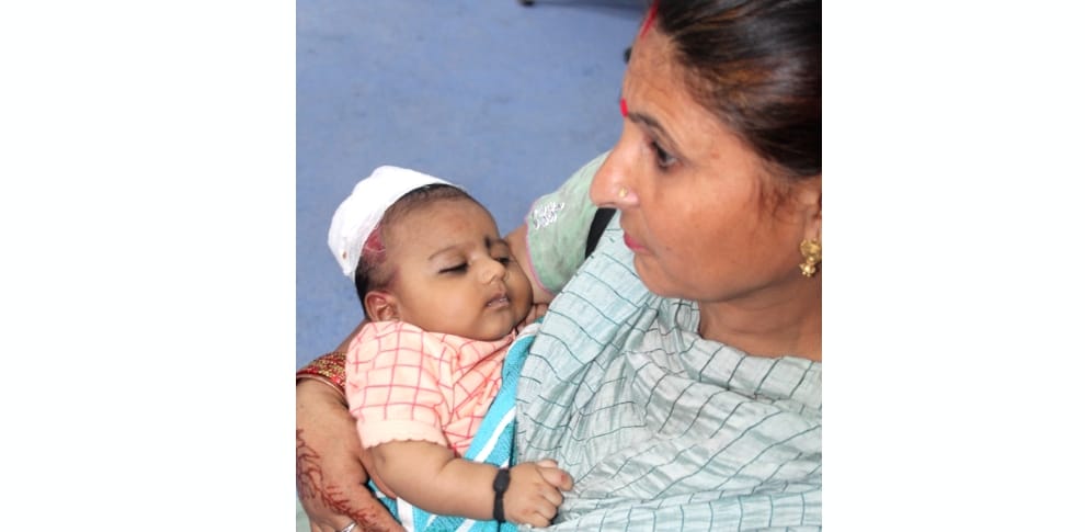 Car hit bike at nahan, couple injured with three months old baby.