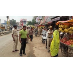 narnaul news, encroachment, police, tight