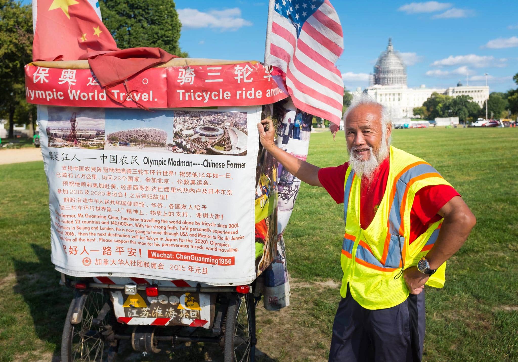 60 Year Old Man Fro China Travelled Rio On Rickshaw