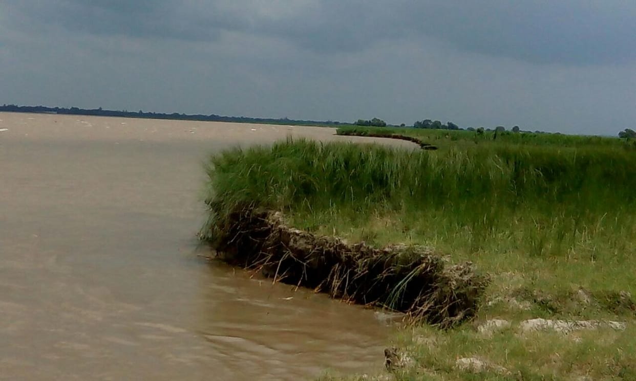 Ghagra river merges two hundred acres
