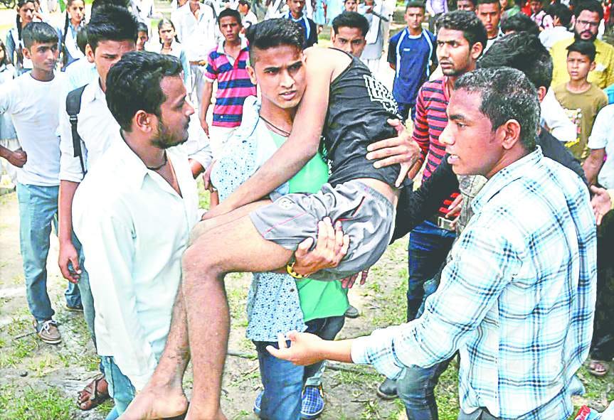 Kabaddi cracked head of the student during the fall