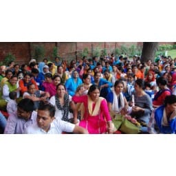 rewari, strike, health worker, hospital, protest