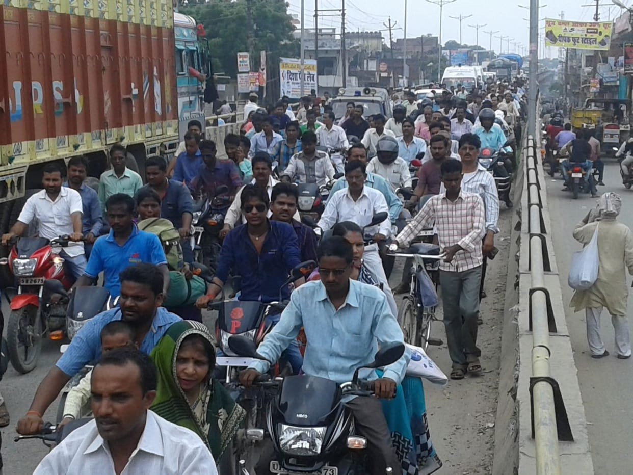 Traffic was disrupted throughout the day, people upset