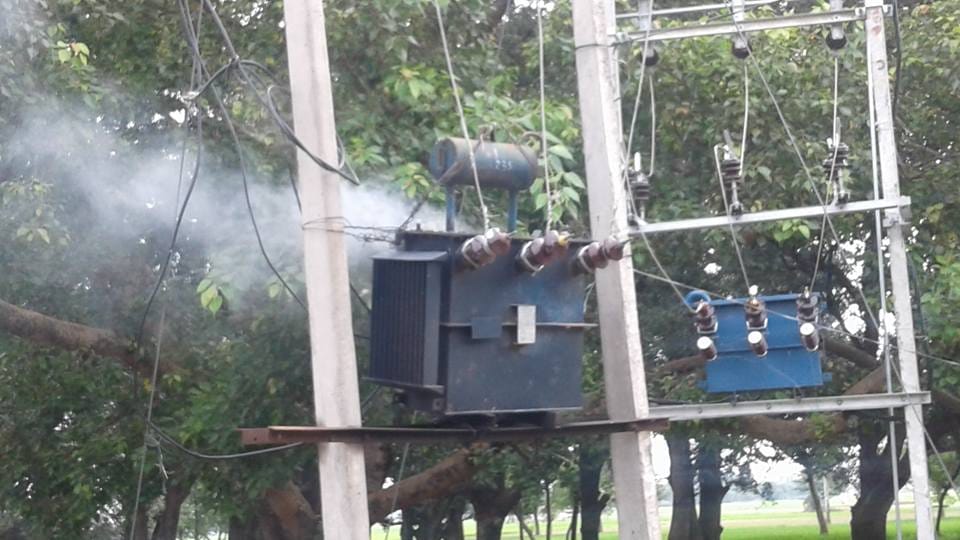 Tronsformer burnt Disilluminato in the Mnnijot