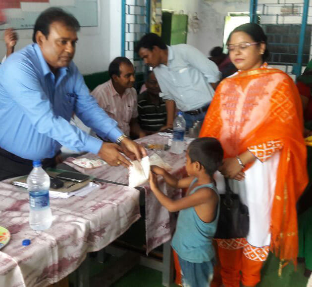 Women, children received food