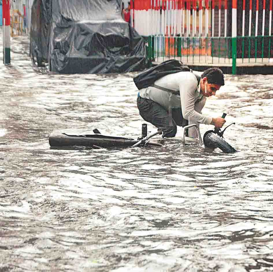 bairsh ne khet men bichha dale dhan