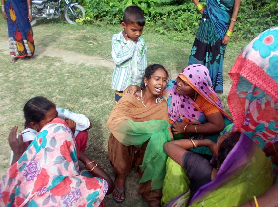 Fishing pond in the countryside of the bodies found in mysterious circumstances