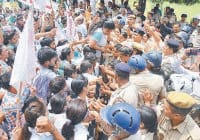 anm/gnm students agitation, karnal, agitation for many demands, karnal