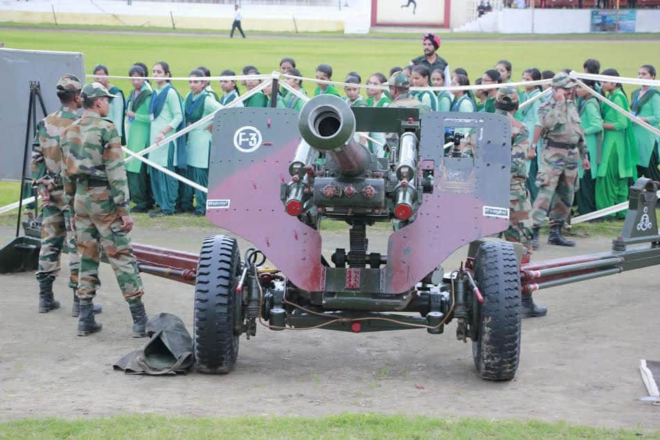 indian army weapons and equipments exhibition in penthar stadium of amritsar