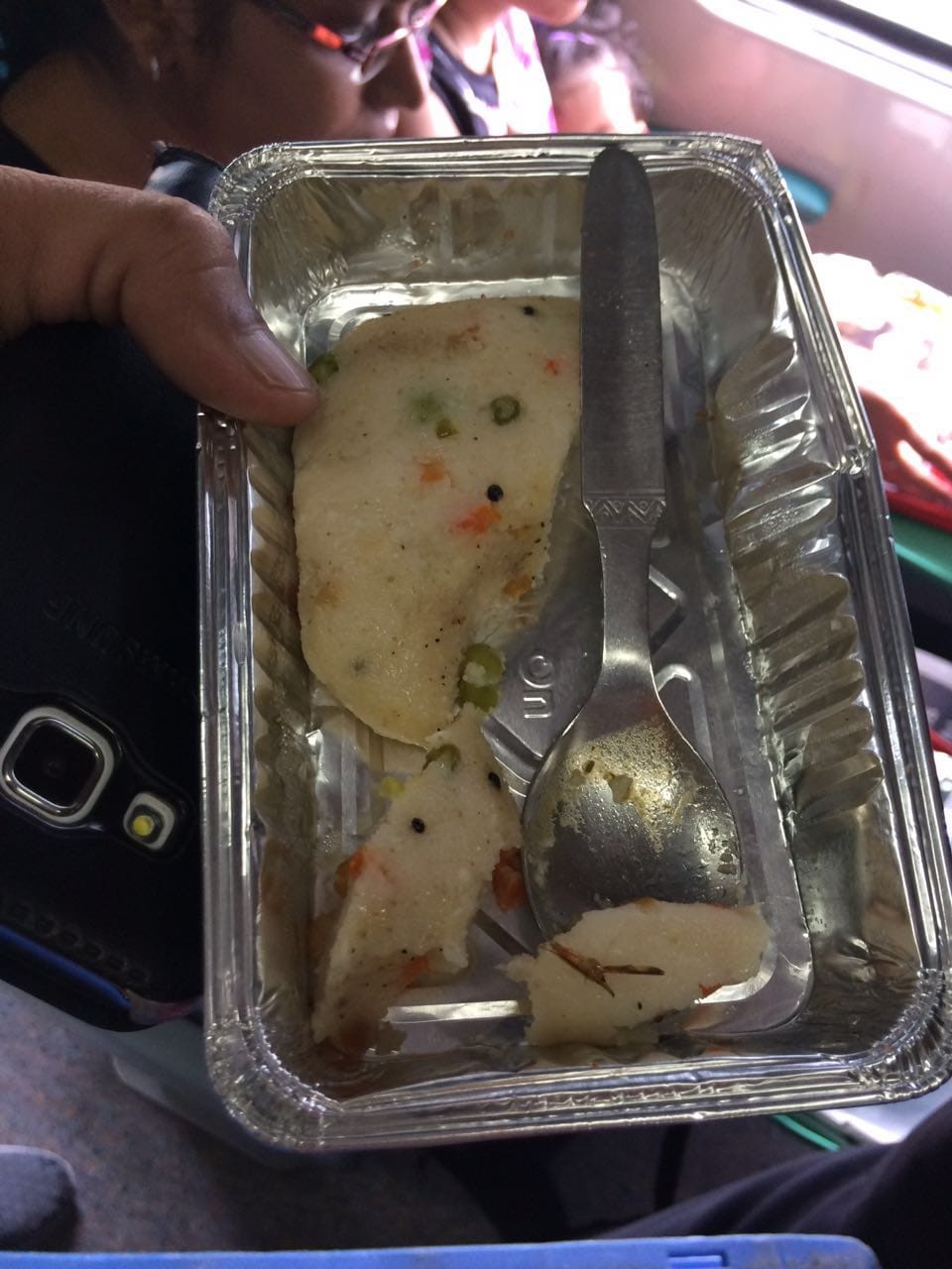 insect found in shatabdi food packet