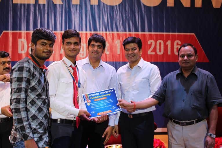 Invertis university honoured topper students