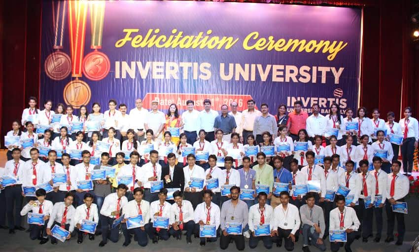Invertis university honoured topper students