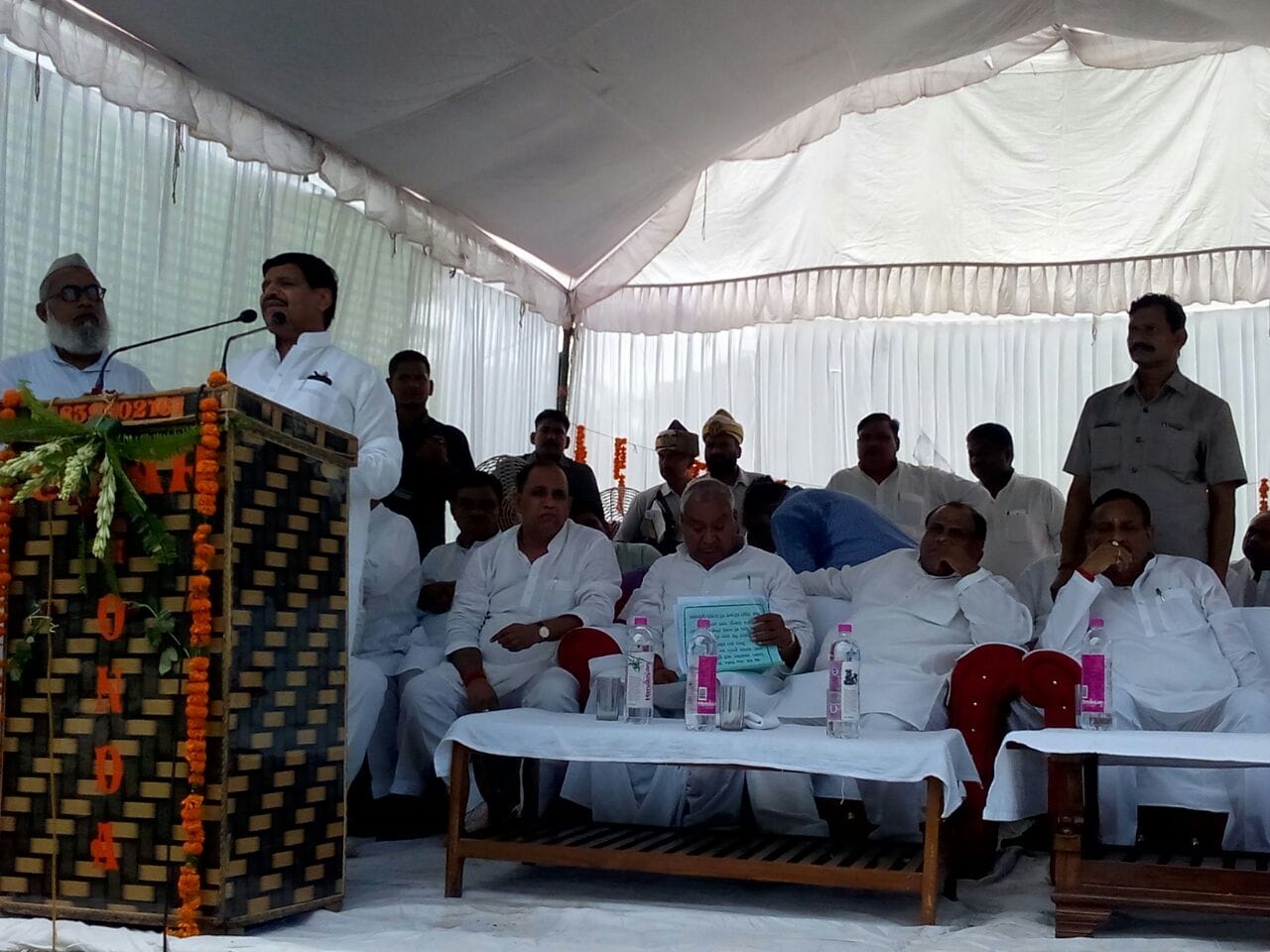 shivpal visit in flood affected area in gonda