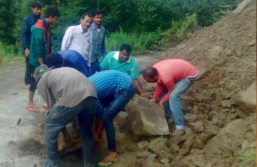 Youths shed sweat, created road.