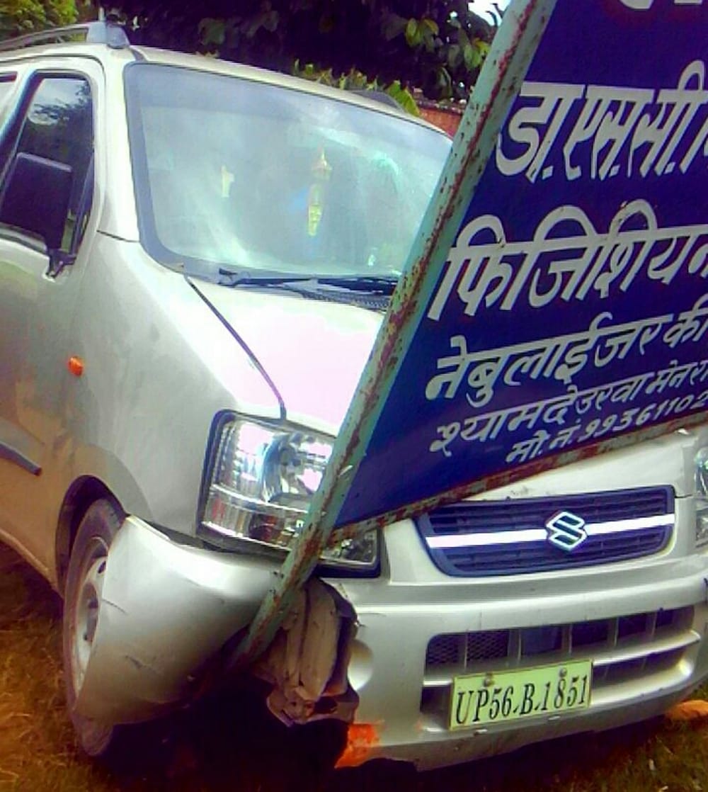 lady injured in an accident
