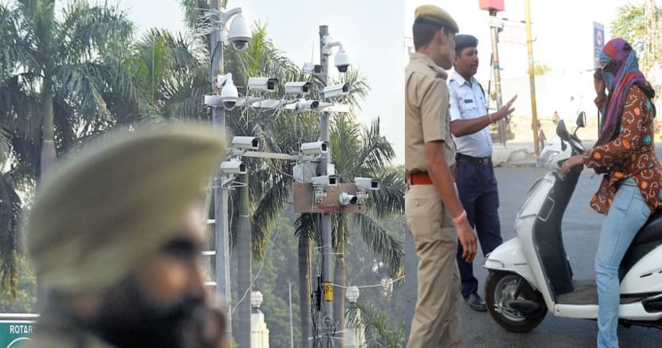 CCTV, camera, watch on department, checking point, video recording, UT traffic police, Chandigarh 