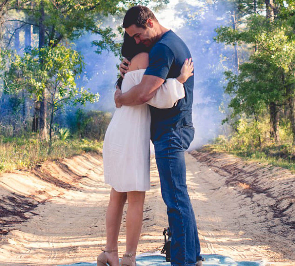 coule known baby gender reveals with explosive and rifle