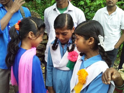 children who orphaned by the disaster left village