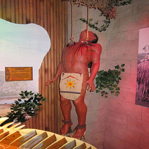 torture religious ceremony of the Mandan tribe