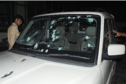 Firing on BJP leader brijpal Tewatia