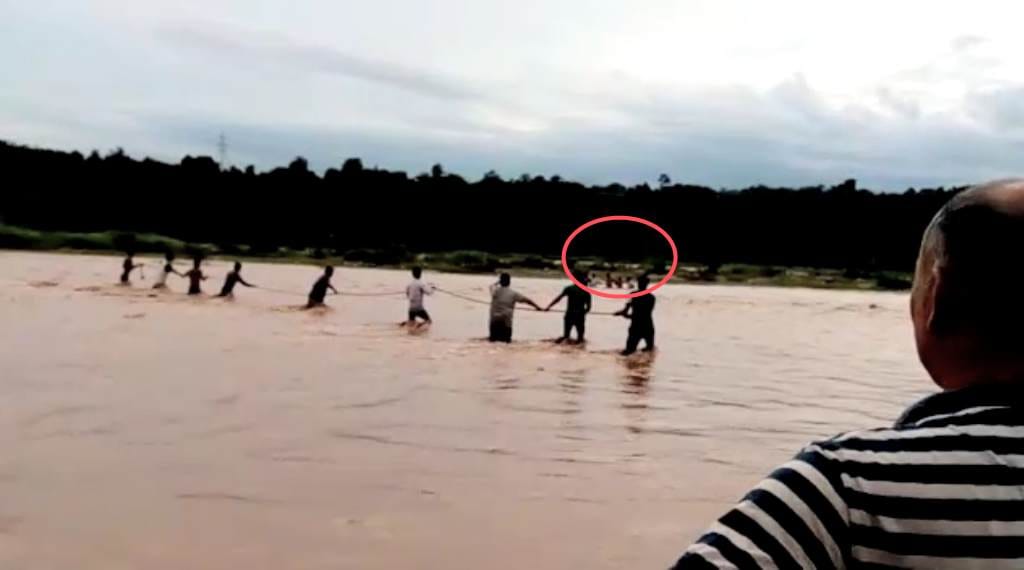 Man stuck in flooded Gaj Khad River rescued Kangra Himachal Pradesh
