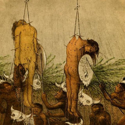 torture religious ceremony of the Mandan tribe