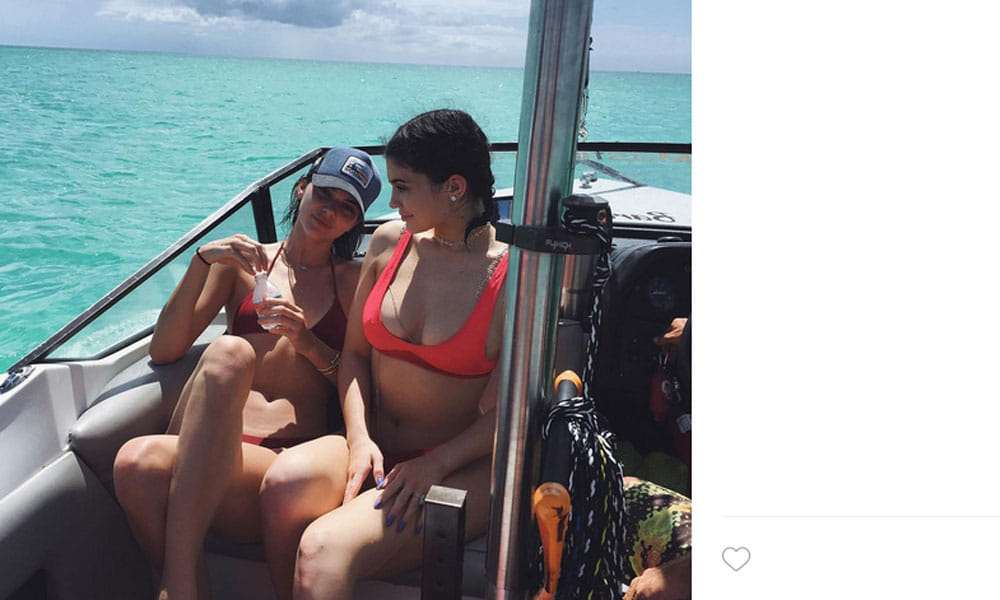 Kylie Jenner treats Tyga to PDA on the beach