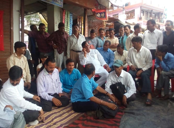 Legislators arrived at the dharna site