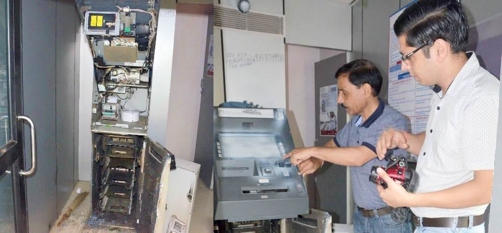 Robbers cut central bank of india ATM, loot 23 lakh