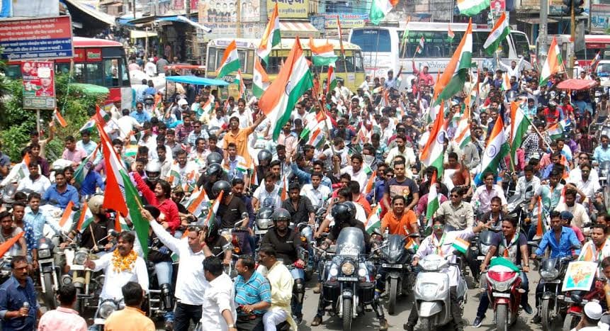 Bike rally in Maa tujhe pranam in Meerut