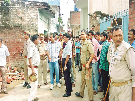 while taking action against sawmill, police team was attacked