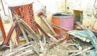 Rain fell in the roof, narrowly escapes family,karnal