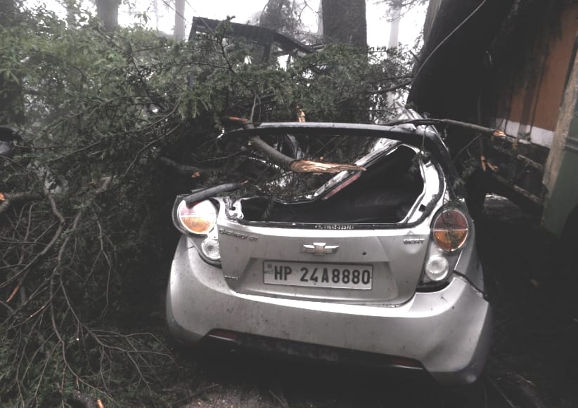 Heavy rainfall and floods in Himachal, two killed, live photos.
