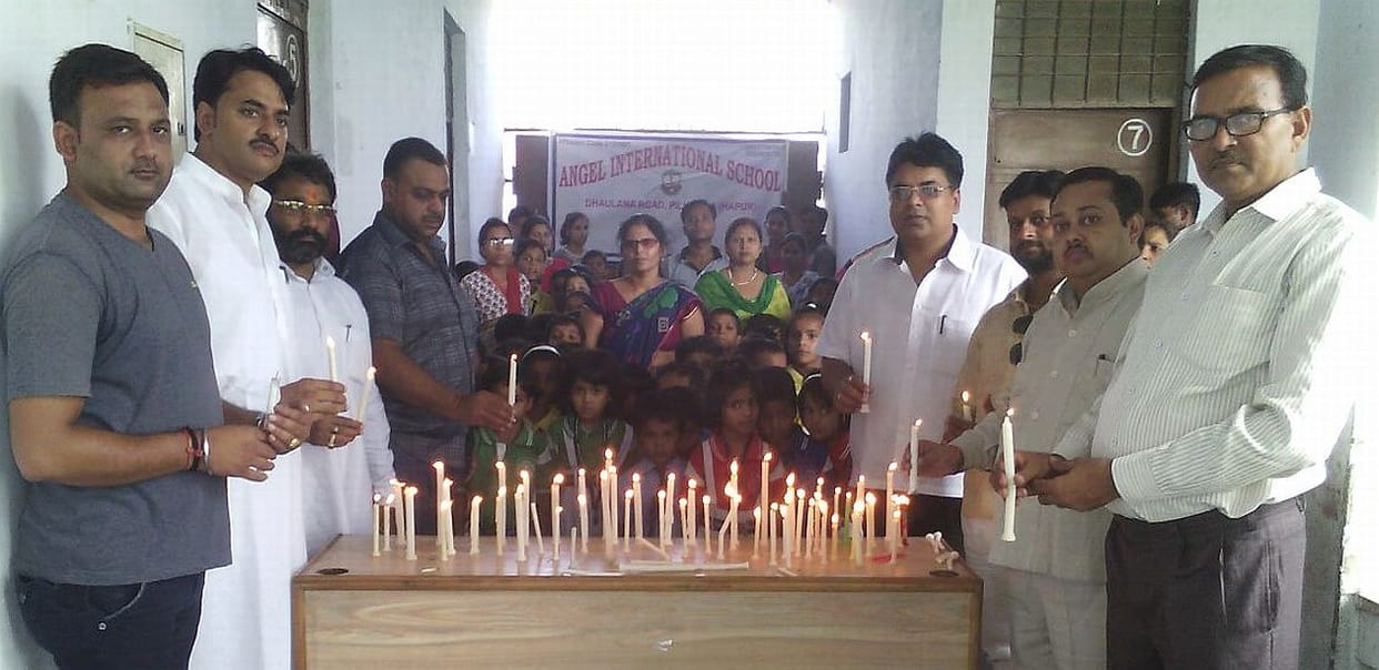 Candle lighting rape victim wish to be healthy.