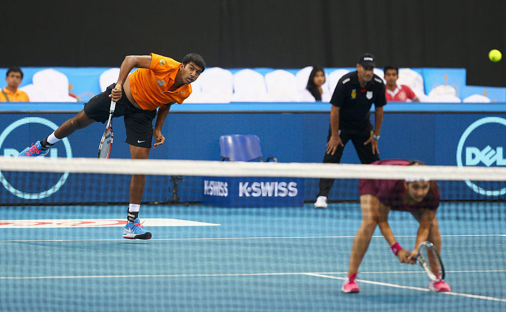Indian Mixed double pair in quarter finals 