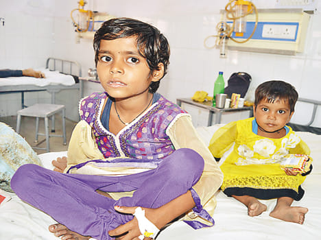 Outbreaks of diarrhea and malaria in many villages