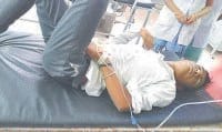 two student fell down from the bus, bike crush one stendent, kurukshetra