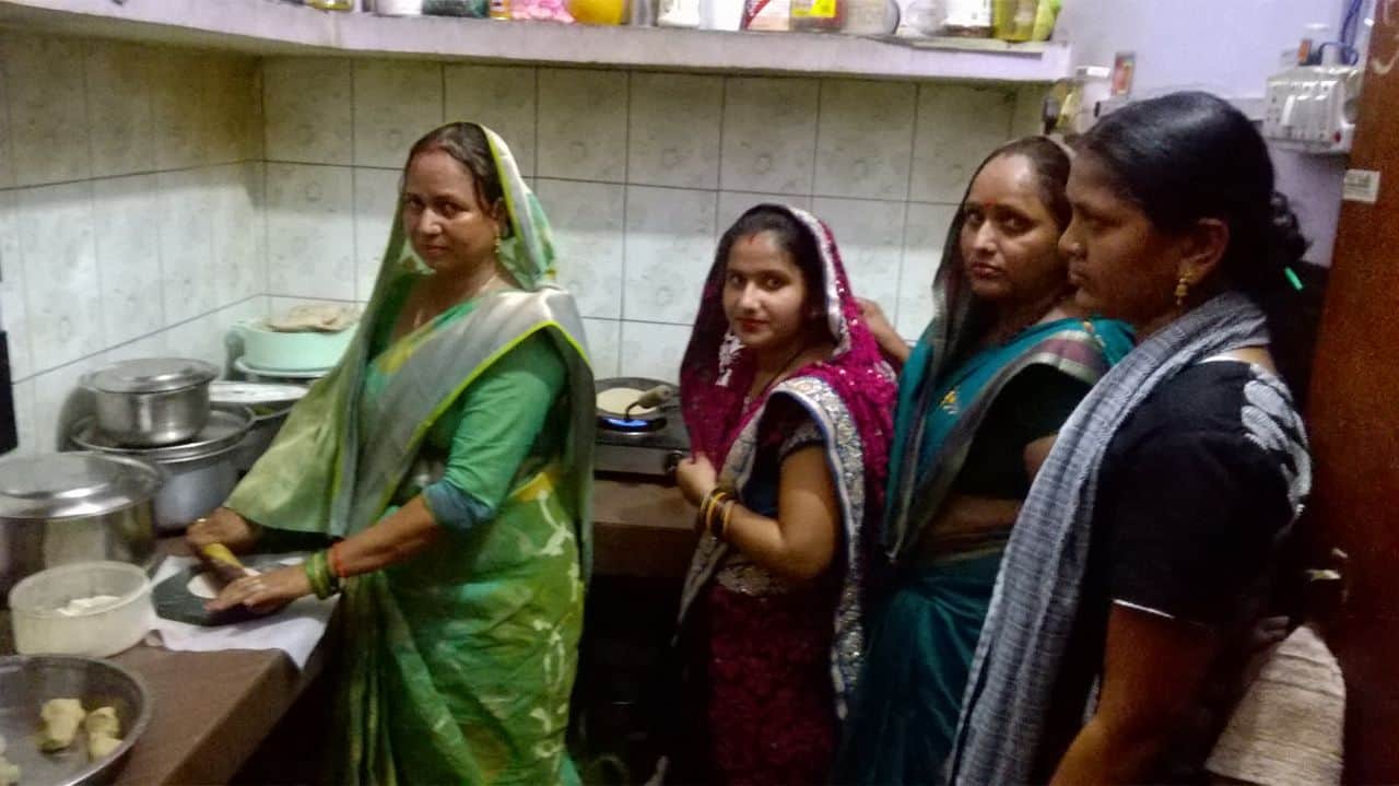 amit shah lunch at kaushal kishore house